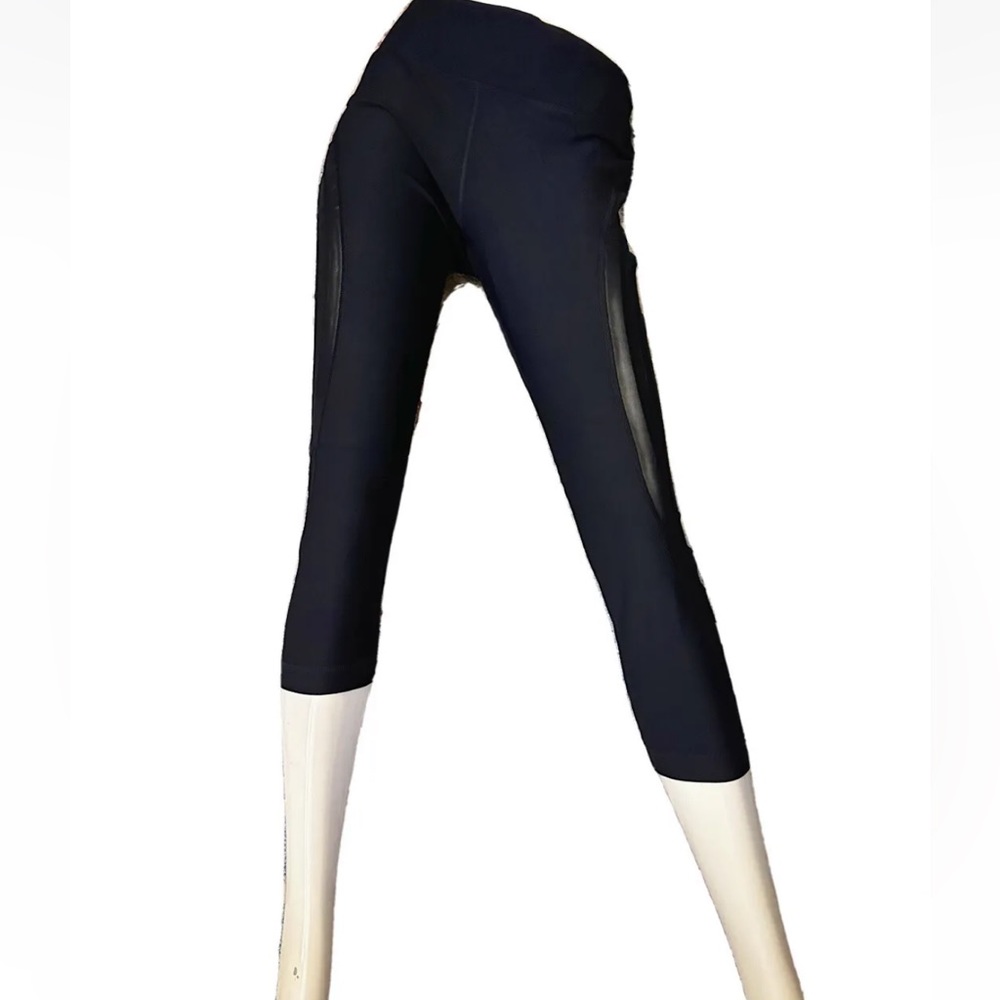 90 Degree by Reflex Mesh Sides Cropped Leggings
